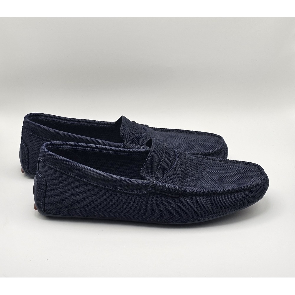 Peter Millar Crown Knit Mesh Driver Penny Loafers Men Size US 11.5 Navy Blue